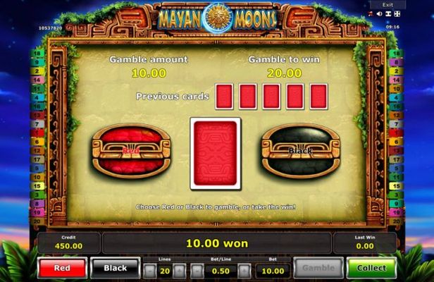 Card Gamble Feature Game Board