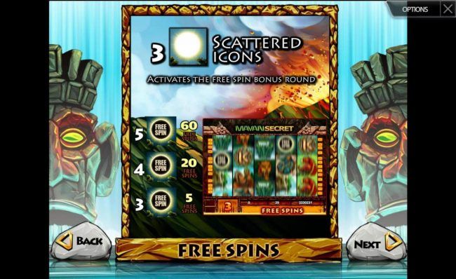 Free Spins Rules - 4 eclipse scattered symbols activates the free spins bonus round. Awards 5, 20 or 60 free spins.