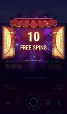 10 Free Spins Awarded