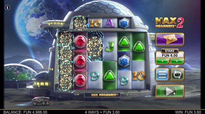 Winning symbol combinations are removed and new symbols drop in place