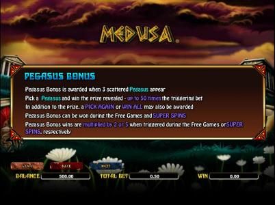 pegasus bonus rules