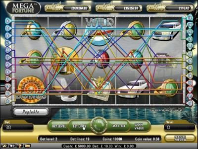 Mega Fortune Slot Game 25 bet lines