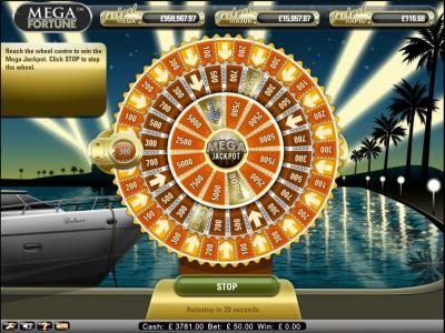 Mega Fortune Slot Game bonus wheel