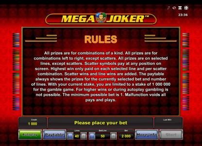 General Game Rules