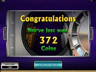 not bad, the free spins feature paid out a 372 coin jackpot