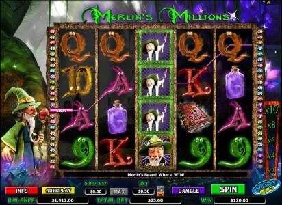 wilds trigger $120 jackpot