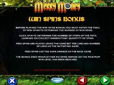 Win Spins Bonus - game rules