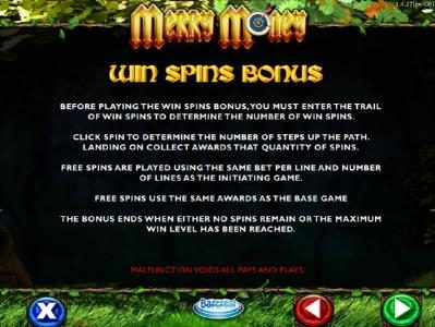 Win Spins Bonus - game rules