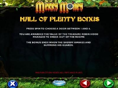 Hall Of Plenty Bonus - Game Rules