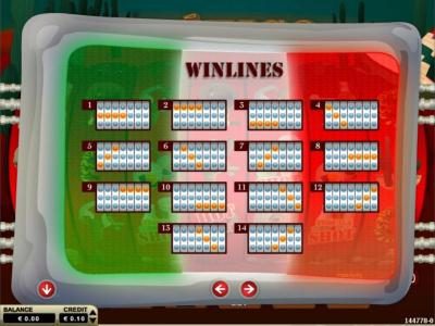 Win Lines Diagrams