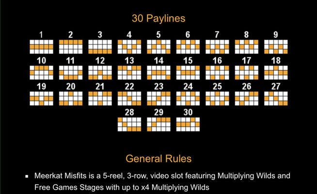 Paylines 1-30