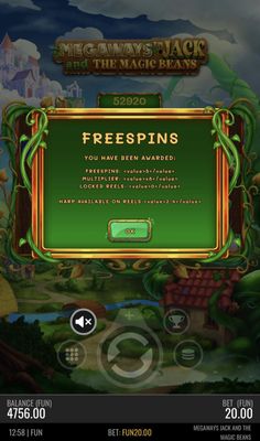 Free Spins awarded