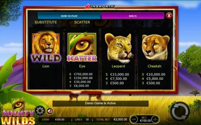 High value slot game symbols paytable - Free Games Bonus.