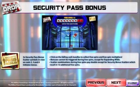 security pass bonus rules