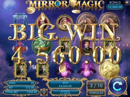 A 4,560.00 big win triggered during the free spins feature.