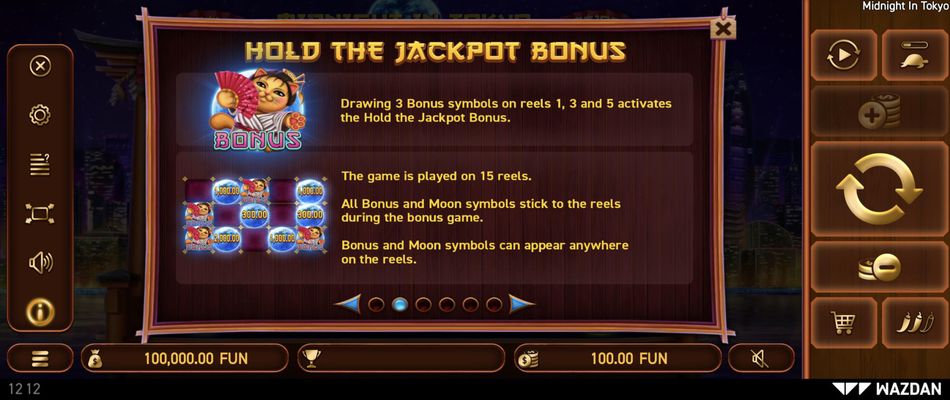 Hold The Jackpots Bonus