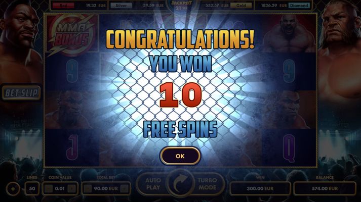 10 Free Spins Awarded