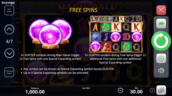 Free Spin Feature Rules