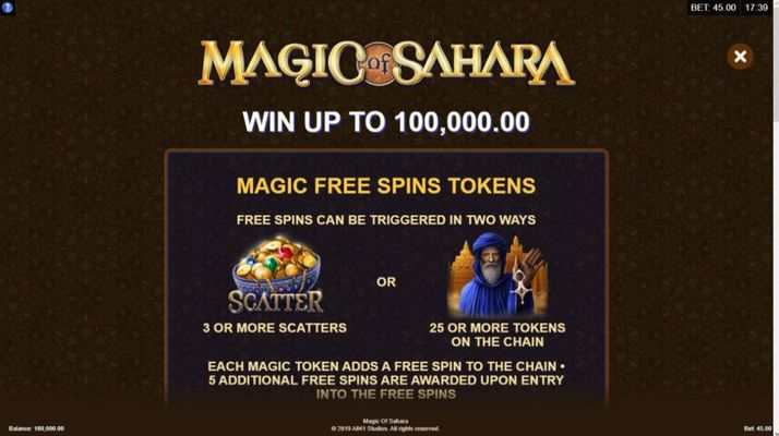 Magic of Sahara :: Free Spins Rules