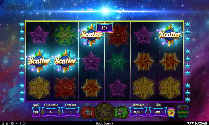 Scatter symbols triggers the free spins feature