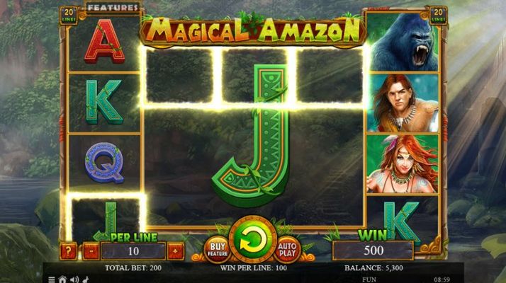 Magical Amazon :: Multiple winning paylines