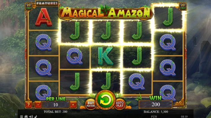 Magical Amazon :: Multiple winning paylines