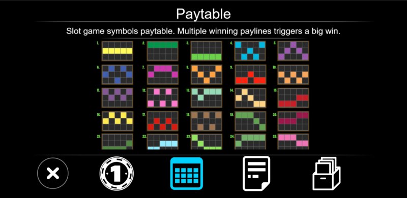 Paylines 1-25