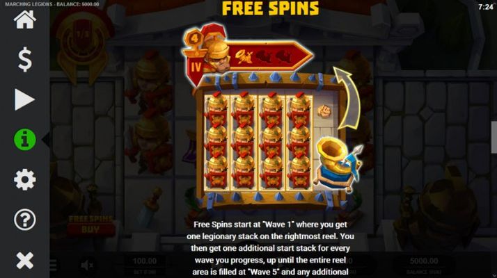 Marching Legions :: Free Spins Rules