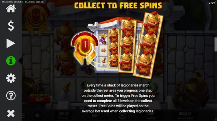 Marching Legions :: Collect to Free Spins