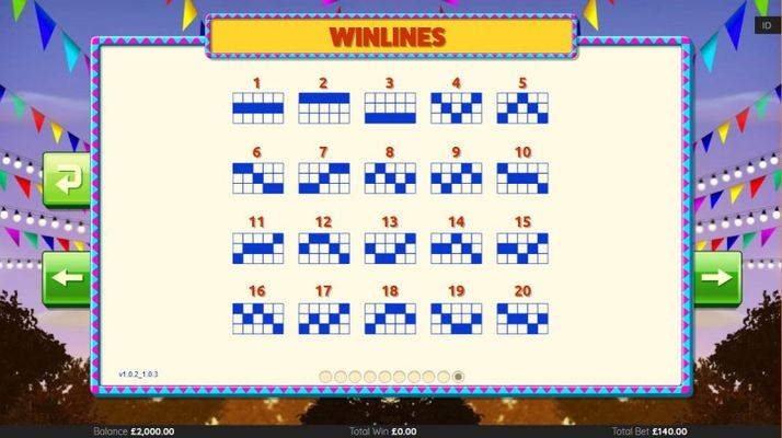 Paylines 1-20