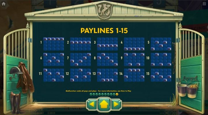 Paylines 1-15