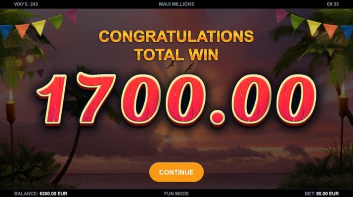 Total free spins payout