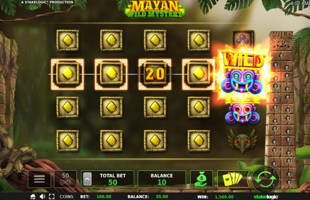 Mayan Wild Mystery :: Multiple winning combinations leads to a big win