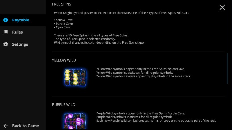 Maze Desire for Power :: Free Spin Feature Rules