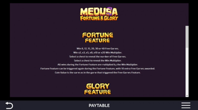 Medusa Fortune & Glory :: Fortune Feature