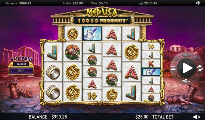 Medusa Megaways :: Main Game Board