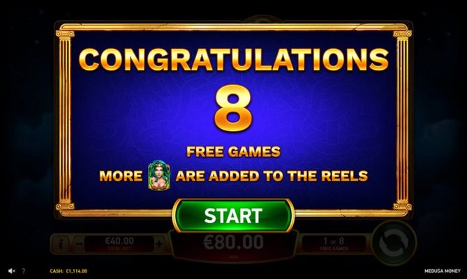 8 Free Spins Awarded