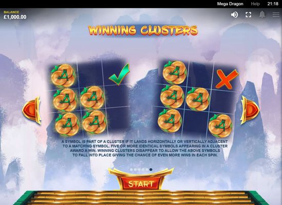 Mega Dragon :: Winning Clusters