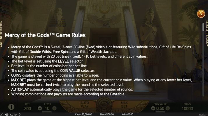 Mercy of the Gods :: General Game Rules