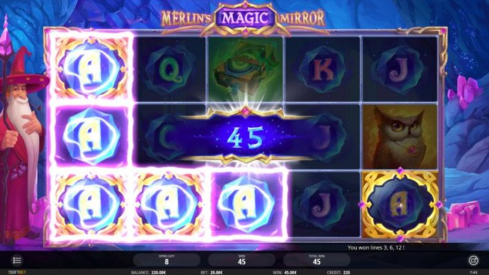 Merlin's Magic Mirror :: Multiple winning paylines