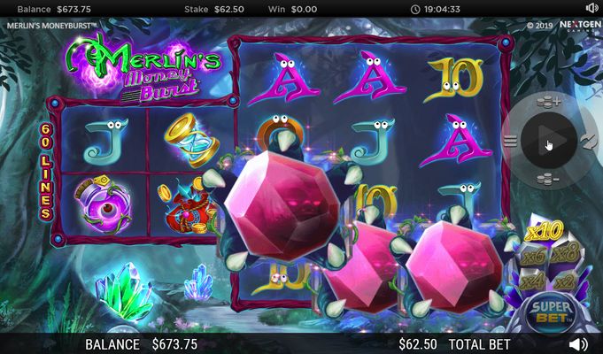 Merlin's Money Burst :: Scatter symbols triggers the free spins feature