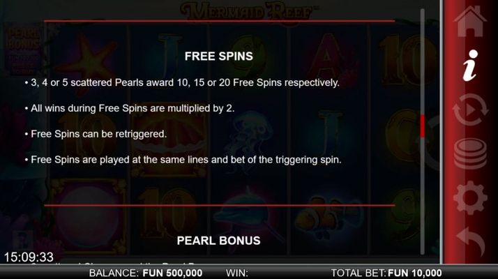 Mermaid Reef :: Free Spin Feature Rules