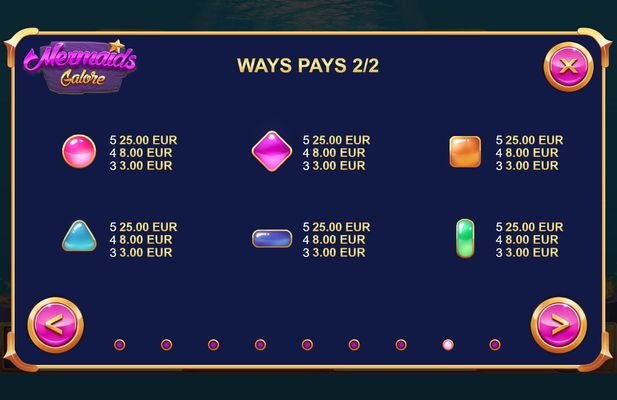 Paytable - Low Value Symbols