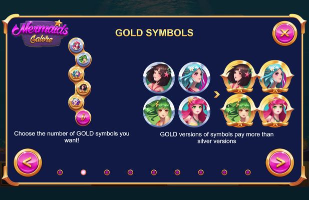 Mermaids Galore :: Gold Symbols