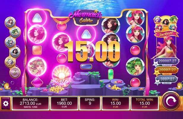 Mermaids Galore :: Free Spins Game Board