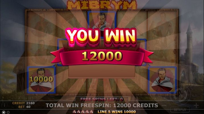 Total free spins payout