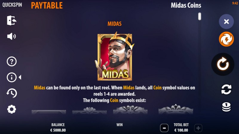 Midas Coins :: Scatter Symbol Rules