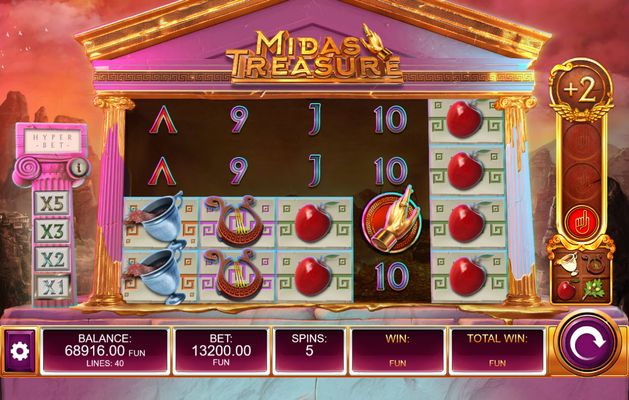 Midas Treasure :: Free Spins Game Board