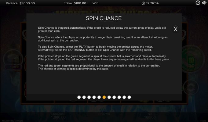 Mighty Hot Wilds :: Spin Chance Rules