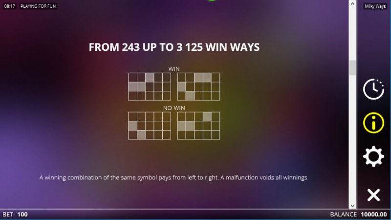 Up to 3125 Ways to Win